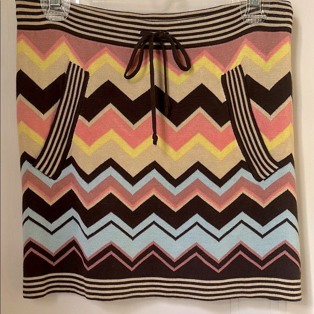 Missoni Mini Sweater Skirt Chevron Knit Pencil Skirt Size XS Target Collab NWT